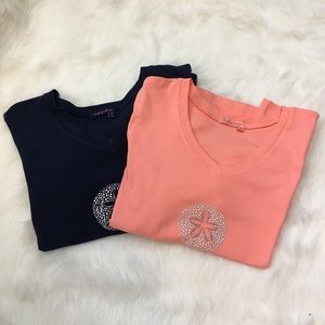 Bundled 2 Fresh Produce Shirts (Peach and Blue)